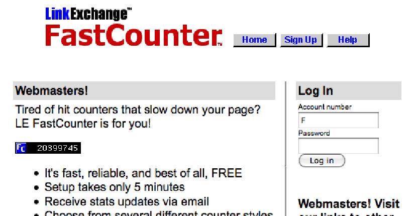 FastCounter, el contador de visitas de LinkExchange
